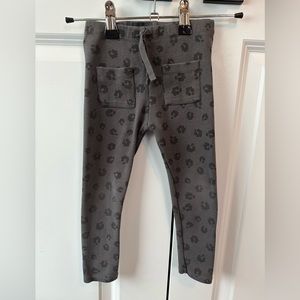 Zara Girls Gray Animal Print Leggings (Size 2-3)